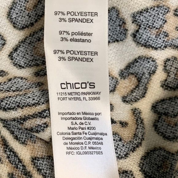 Chico’s Leopard Print Top Chico’s Size 2 (L - 12) - Picture 13 of 15
